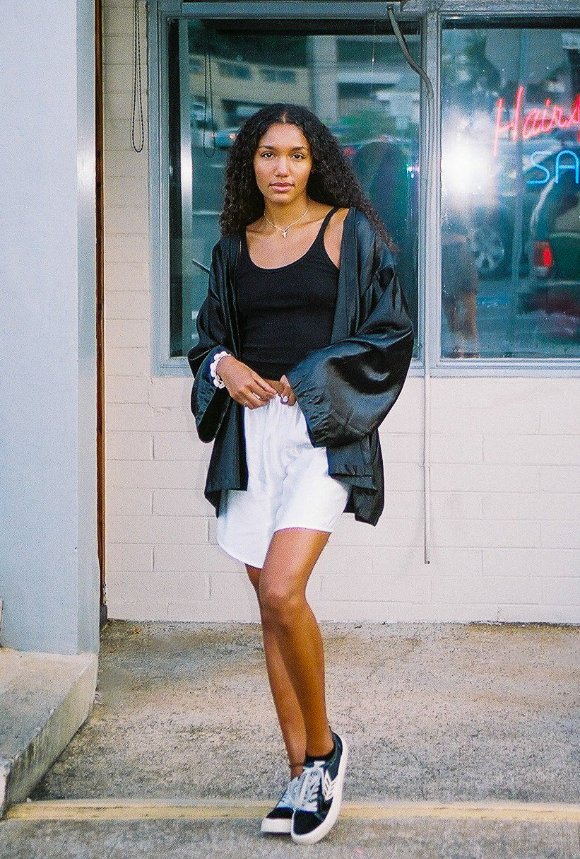 Hemp Silky Shorts in White