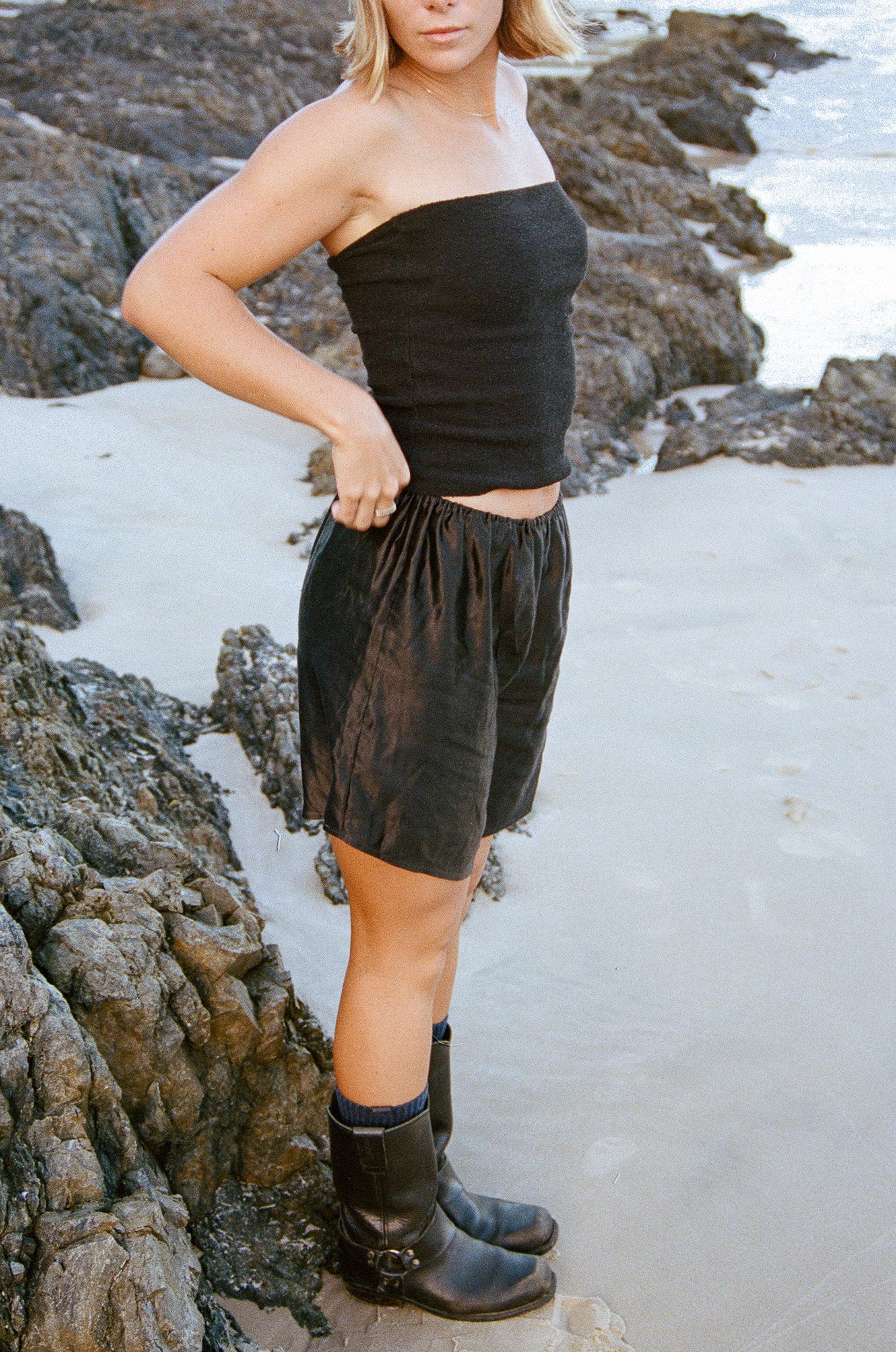 Hemp Silky Shorts in Black