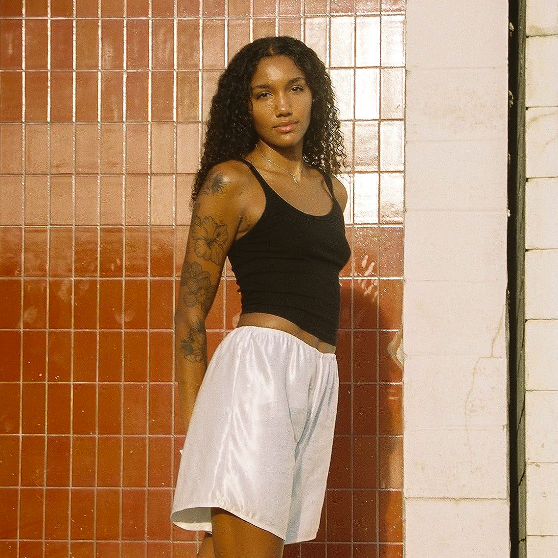 Hemp Silky Shorts in White