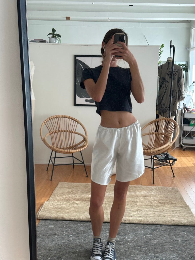 Hemp Silky Shorts in White