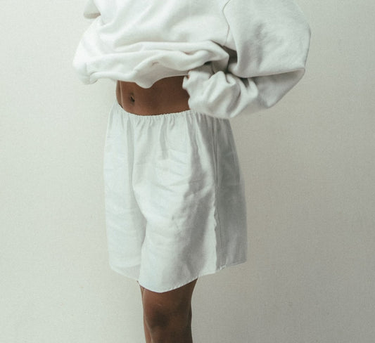 Hemp Silky Shorts in White