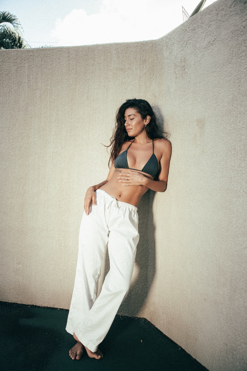 Petra Pants in Bone Organic Hemp and Organic Cotton