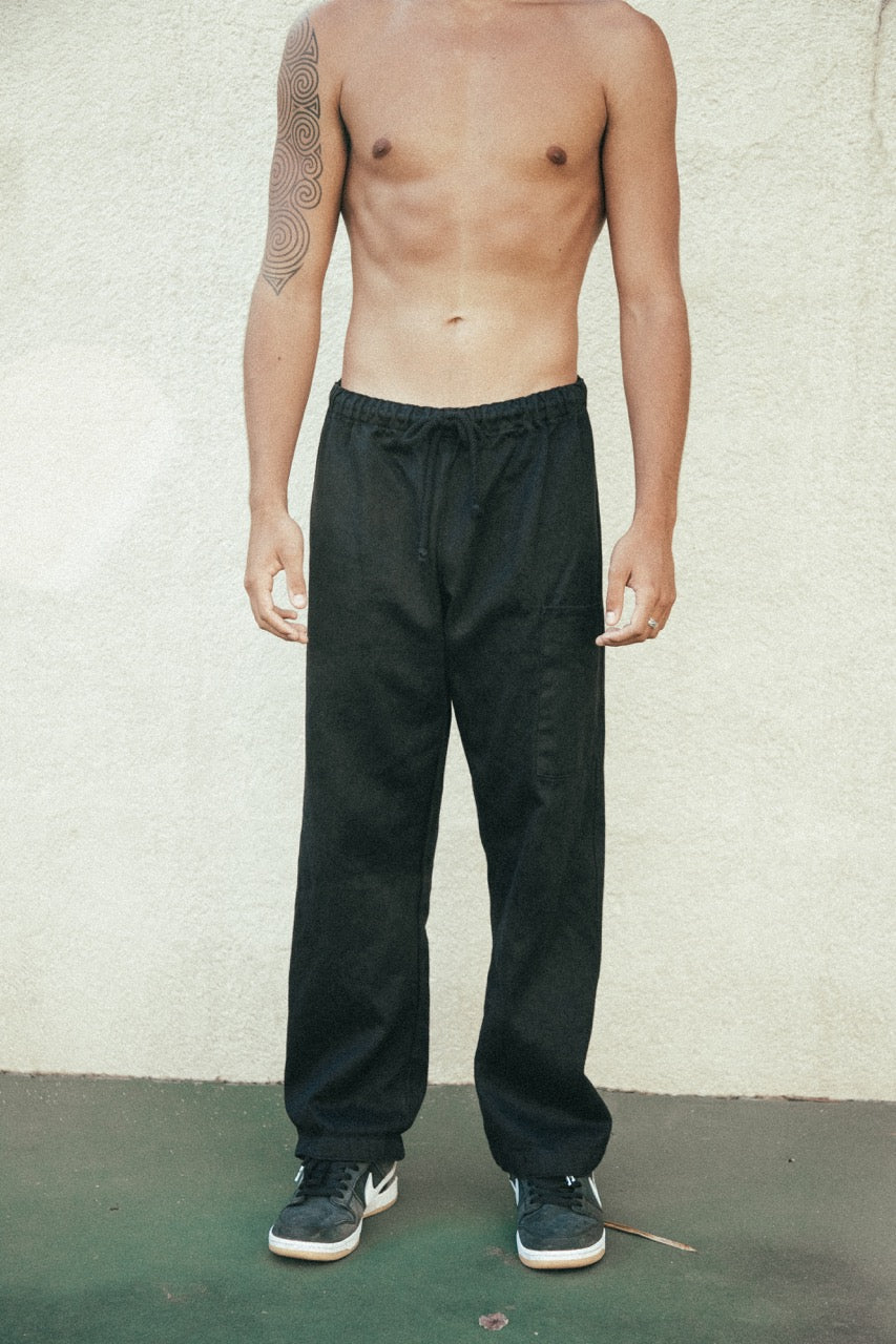 Flint Pant in Black Organic Hemp Organic Cotton