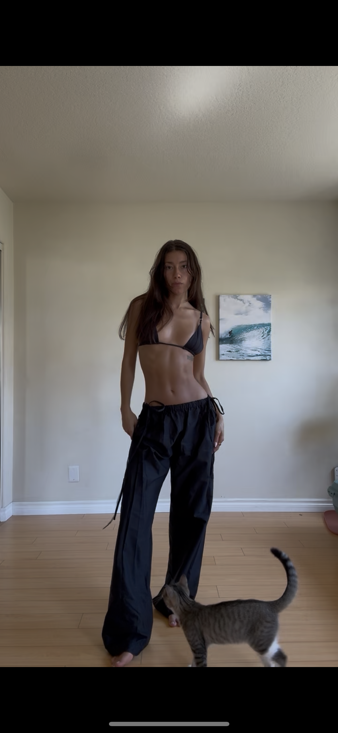 Black Double Tie Pants for Mia